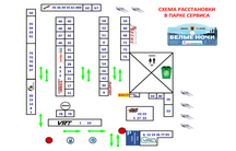 СХЕМА РАССТАНОВКИ В ПАРКЕ СЕРВИСА